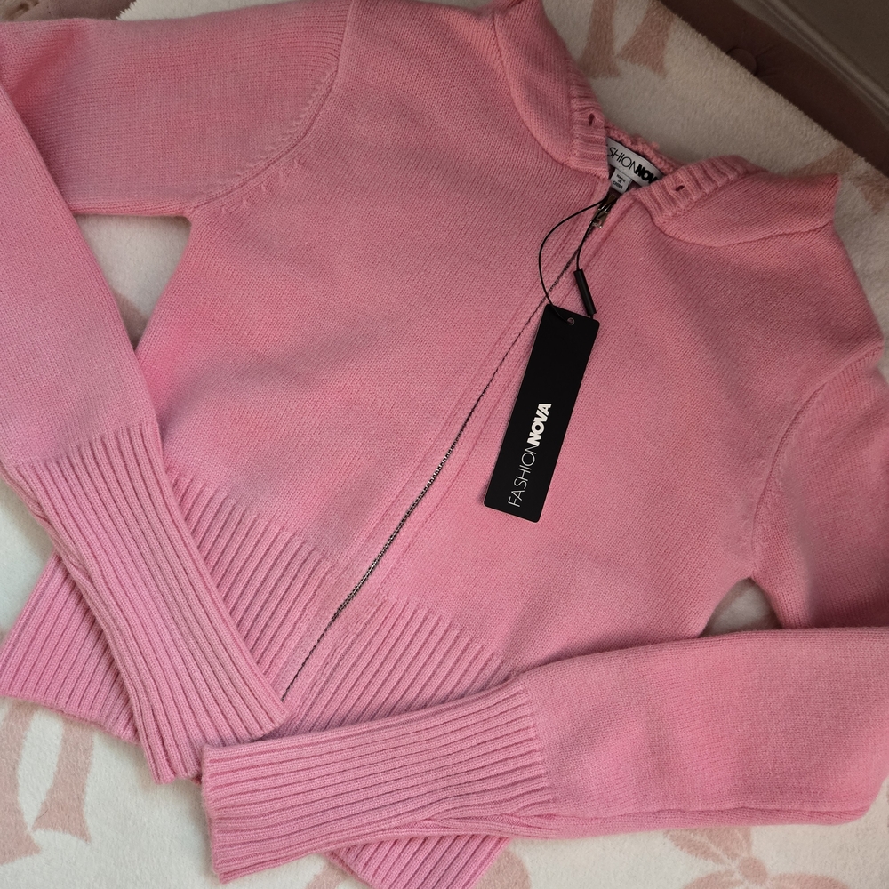 Fashion Nova Soft Pink Women's Cardigan